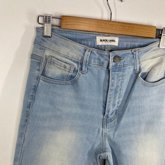 Black Label C'est Toi Light Wash Blue Denim Flare Jeans Women 25 70s Retro - Picture 5 of 9